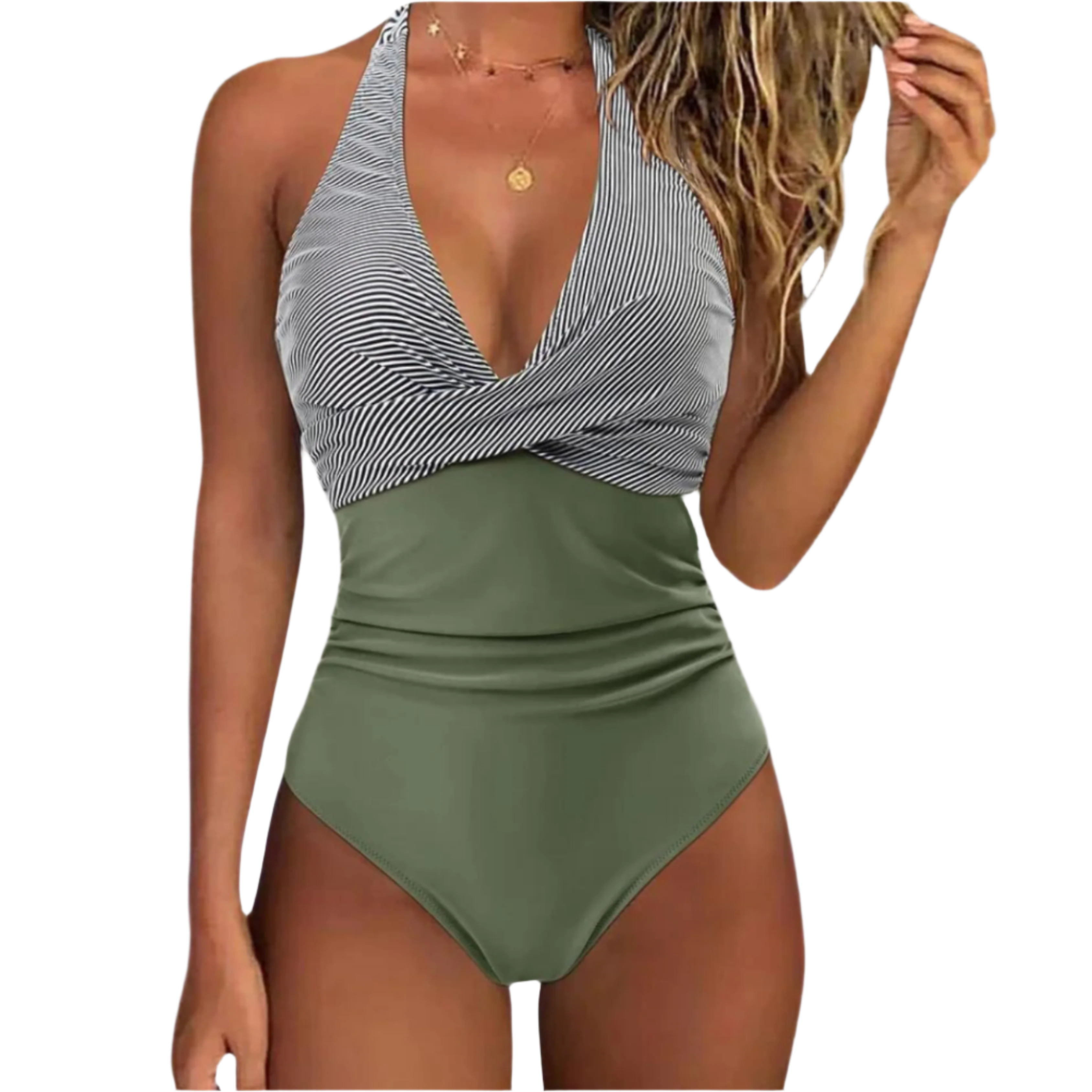 Frauenschwimmanzug - Bauchkorrigieren - Elegantes Schnitt - Stützanzug