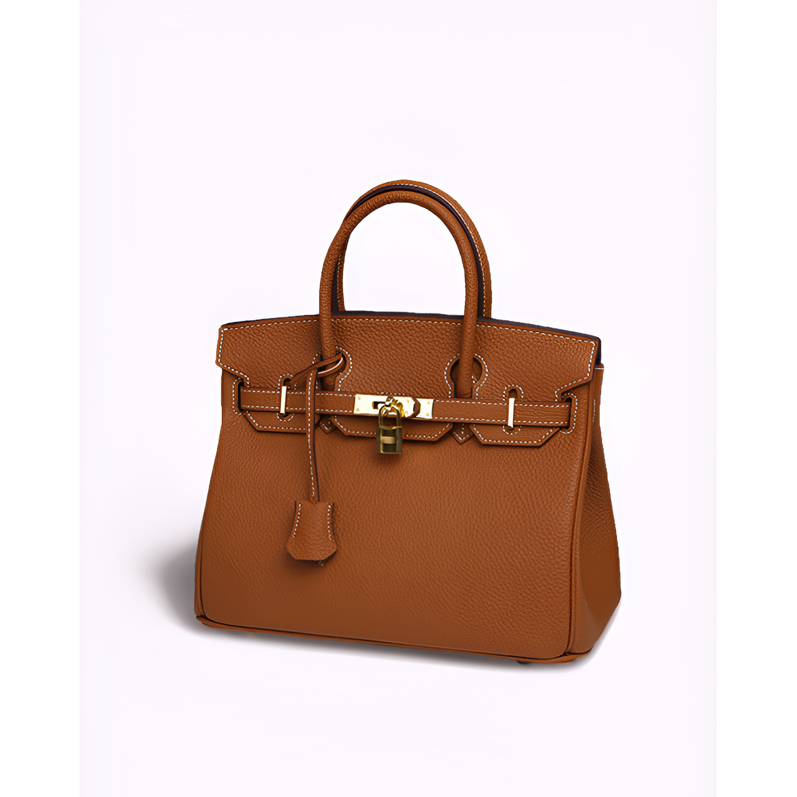 Frauenhandtasche - echtes Leder - Luxusdesign - goldene Akzente