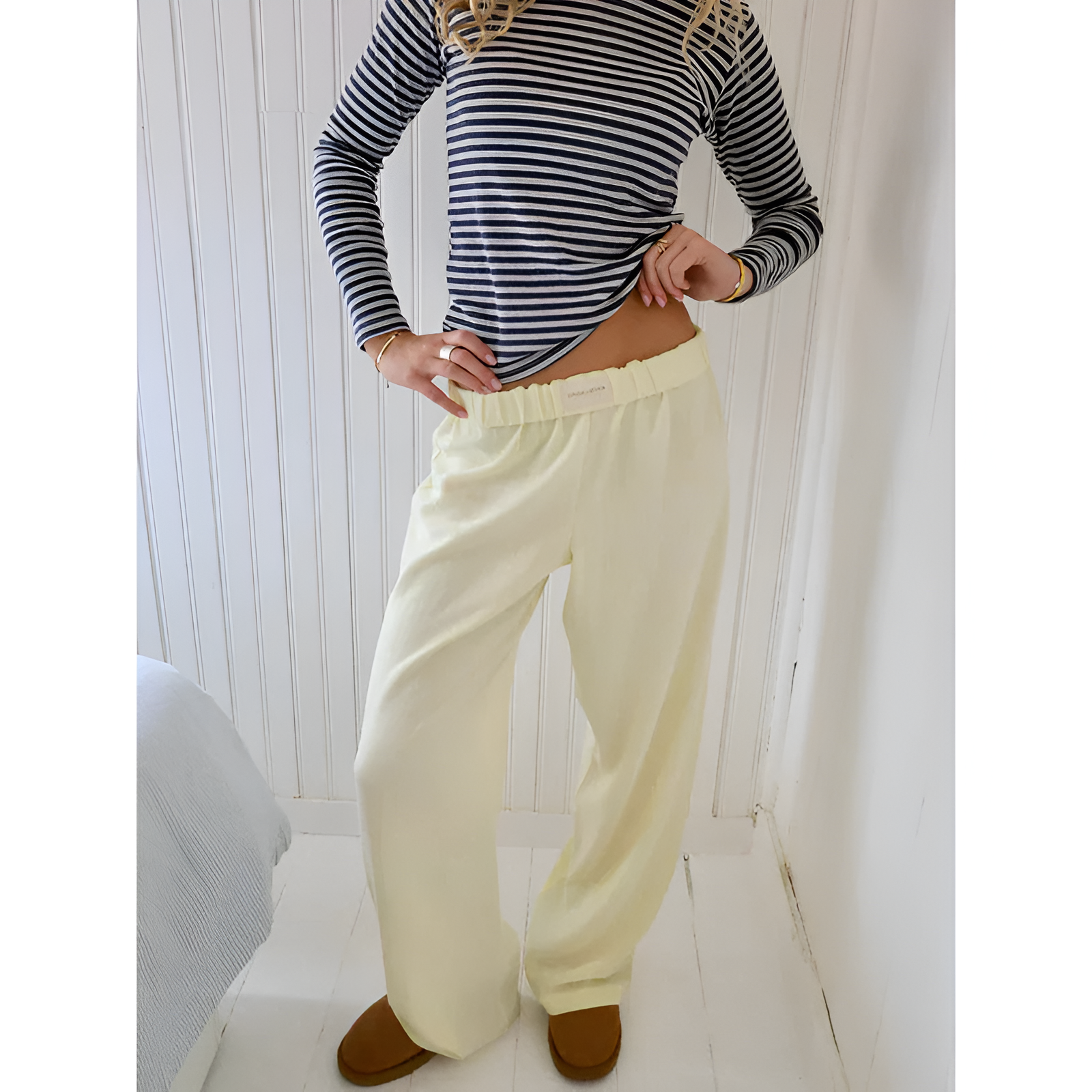 Casual Ladies 'Hosen - Leichter Stoff - Seitentaschen - Moderner Stil