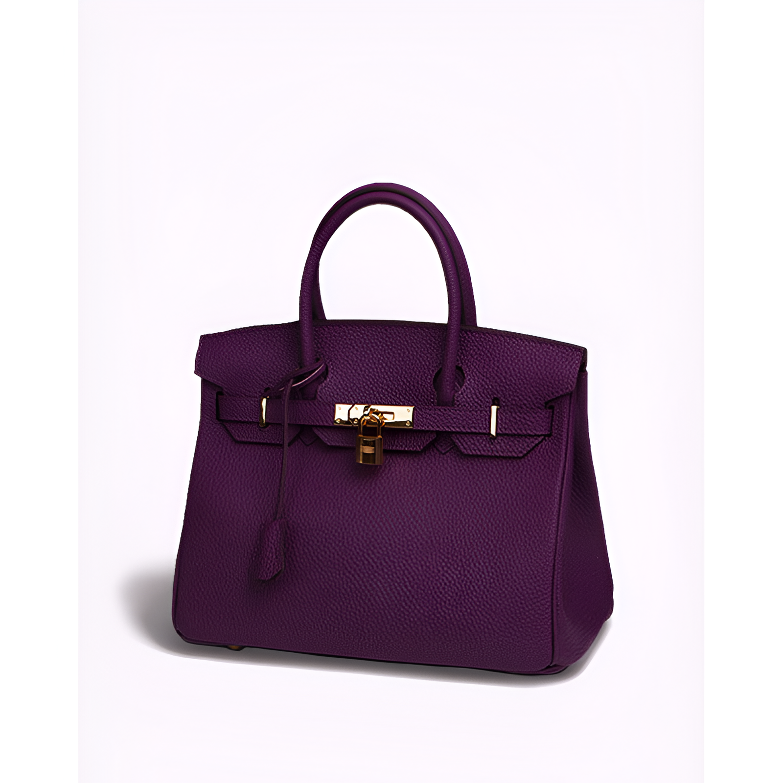 Frauenhandtasche - echtes Leder - Luxusdesign - goldene Akzente
