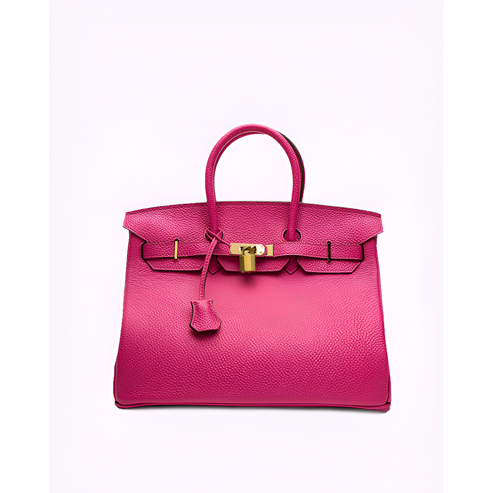 Frauenhandtasche - echtes Leder - Luxusdesign - goldene Akzente