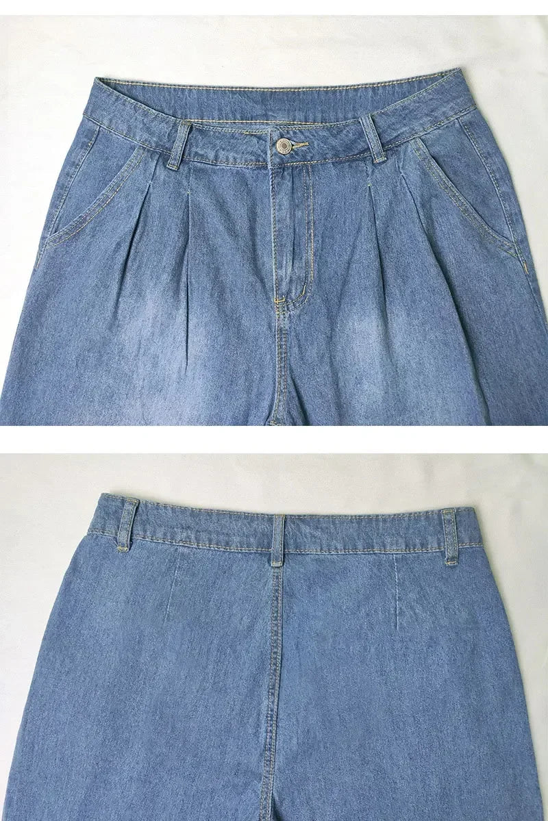 Baggy-Jeans für Damen – Stretch-Denim – lockere Passform – lässiger Look