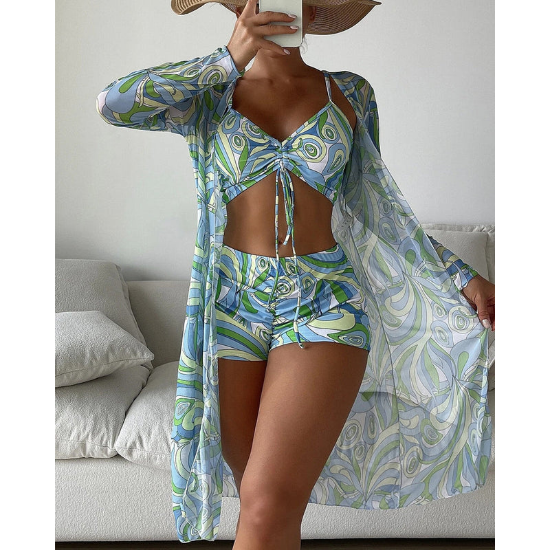 Bikini-Set für Damen – 3-teiliges Set – Bequeme Passform – Stilvoller Look