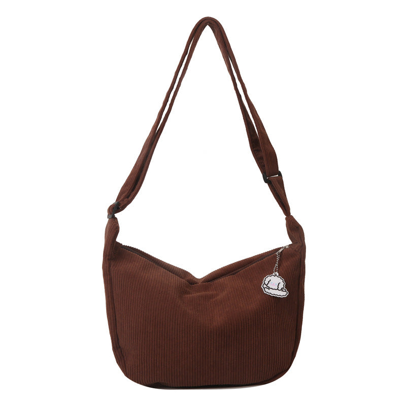 Damen-Umhängetasche – veganes Cord – geräumiger Innenraum – moderner Stil
