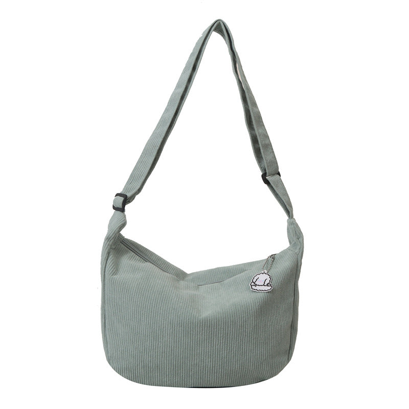 Damen-Umhängetasche – veganes Cord – geräumiger Innenraum – moderner Stil