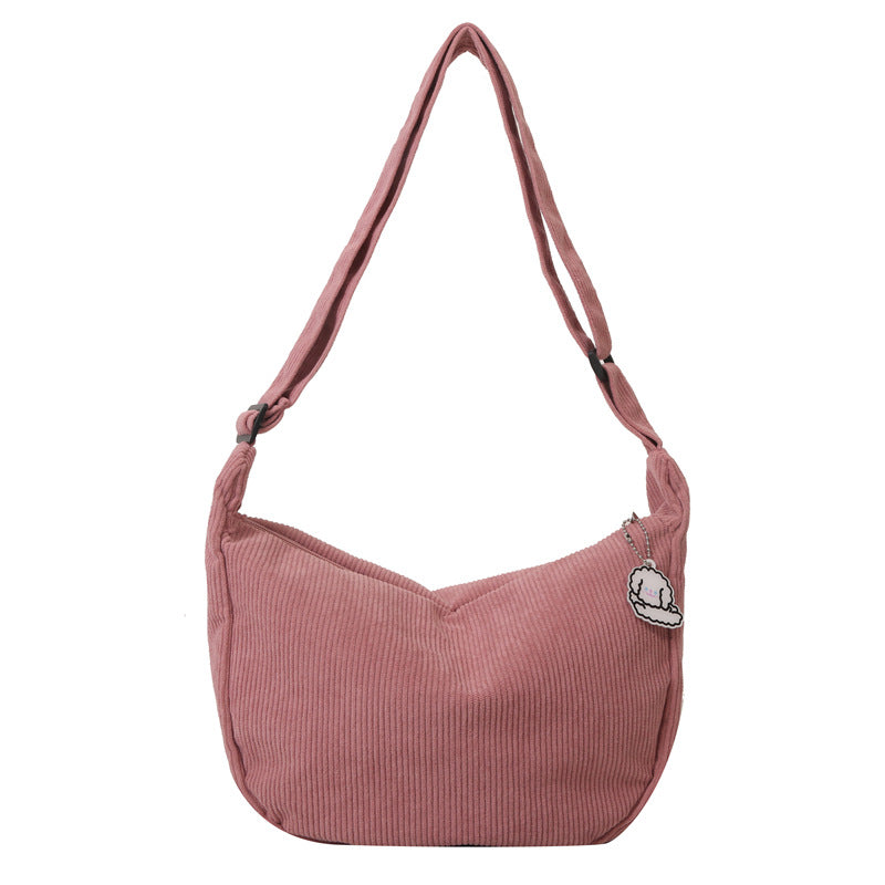 Damen-Umhängetasche – veganes Cord – geräumiger Innenraum – moderner Stil