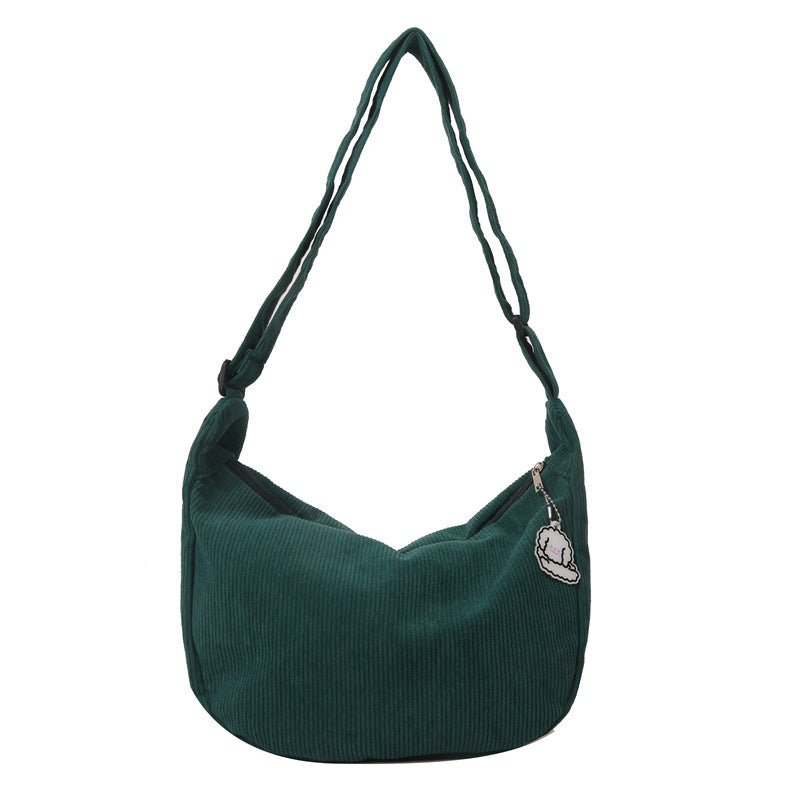 Damen-Umhängetasche – veganes Cord – geräumiger Innenraum – moderner Stil