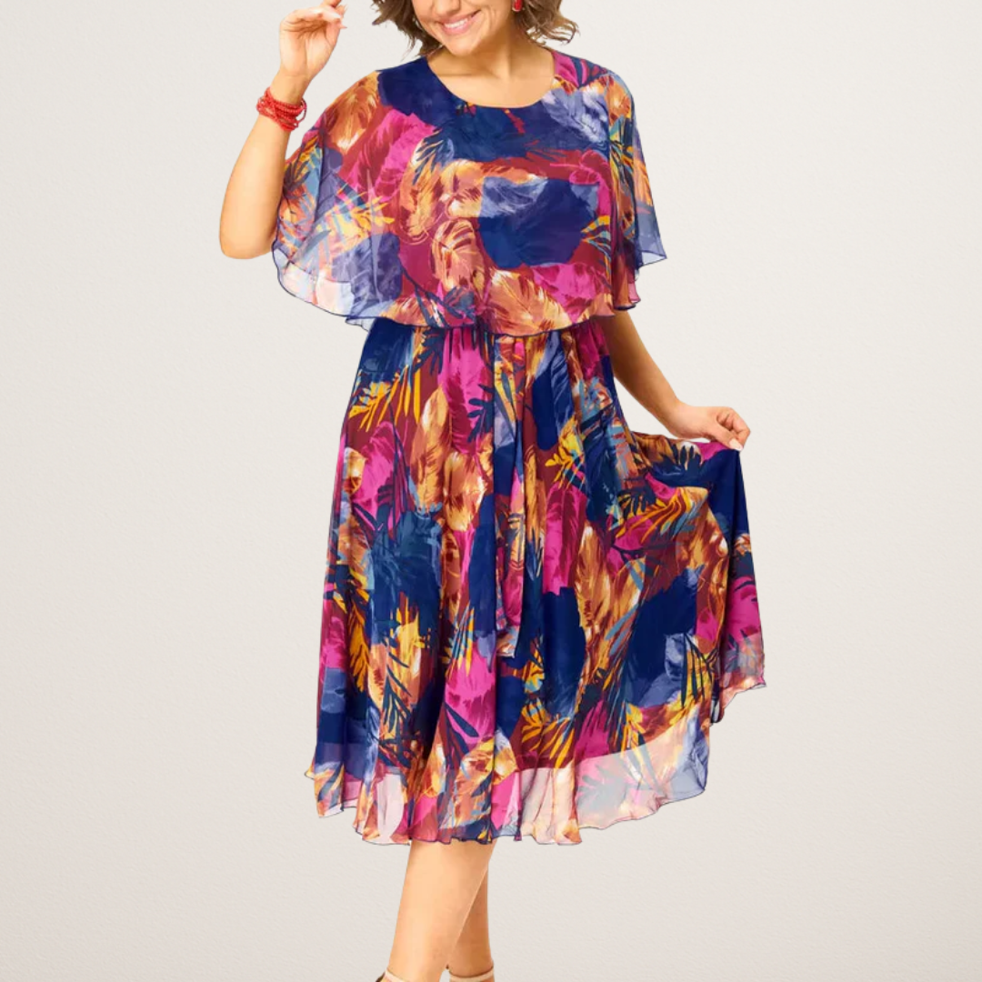 Midi-Kleid für Damen – Atmungsaktives Material – Eleganter Look – Nicht dehnbare Passform