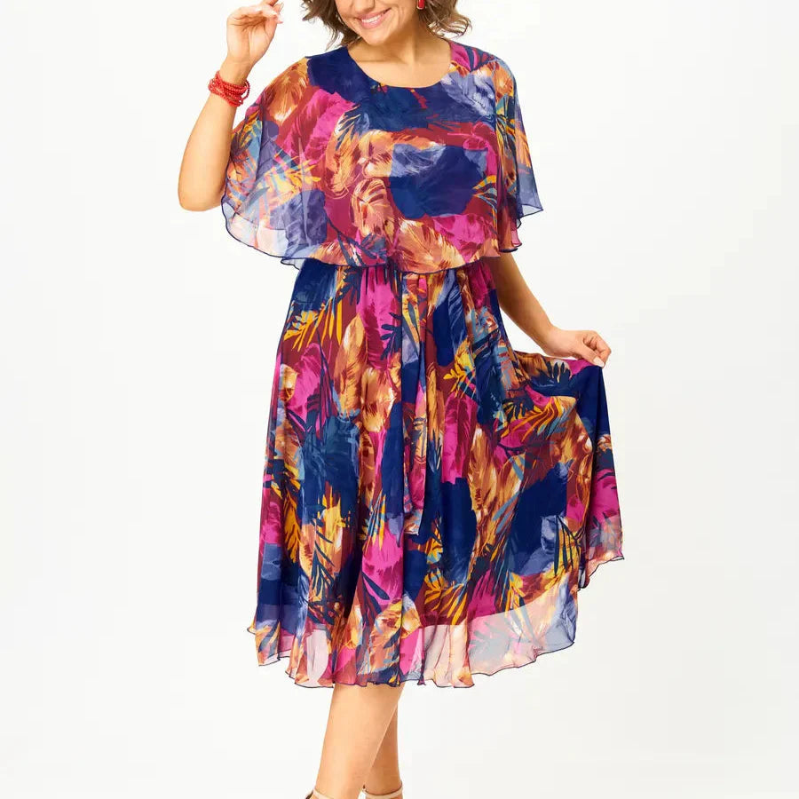 Midi-Kleid für Damen – Atmungsaktives Material – Eleganter Look – Nicht dehnbare Passform
