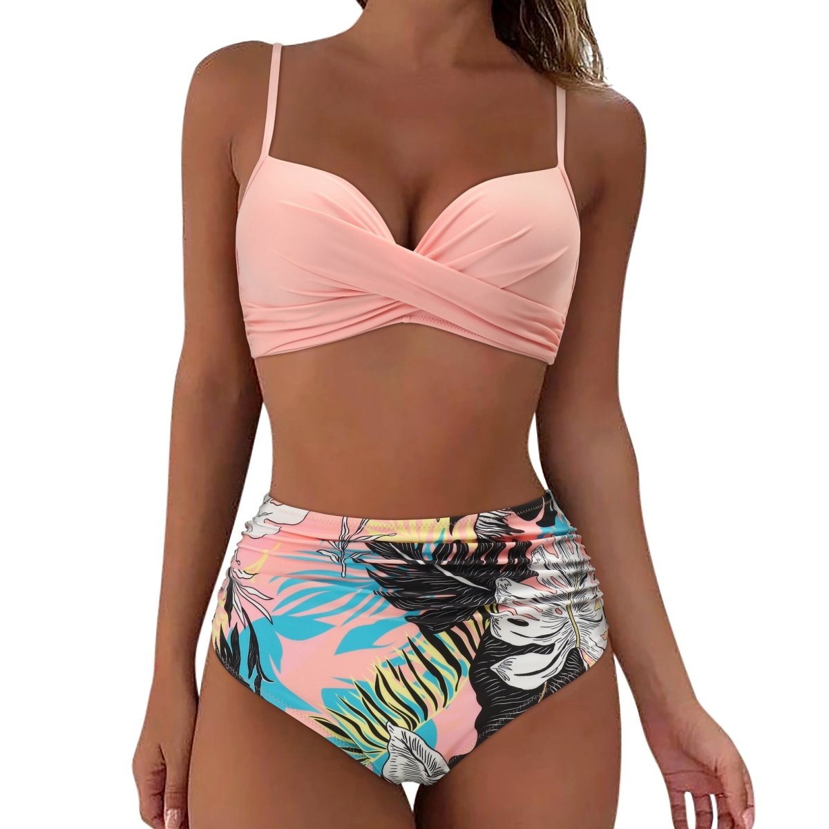 Bikiniset für Frauen - Hohe Taille - Dehnbarer Stoff - Stilvoller Look