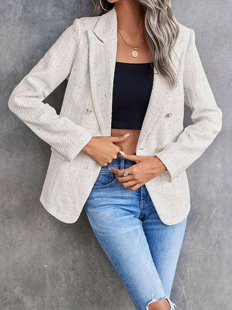 Frauengebläse - strukturierter Schnitt - Klassische Knöpfe - eleganter Look 4