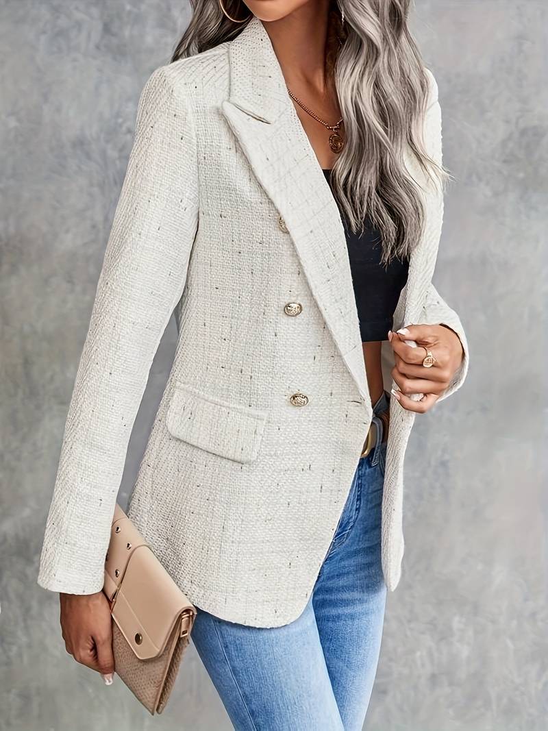 Frauengebläse - strukturierter Schnitt - Klassische Knöpfe - eleganter Look 3
