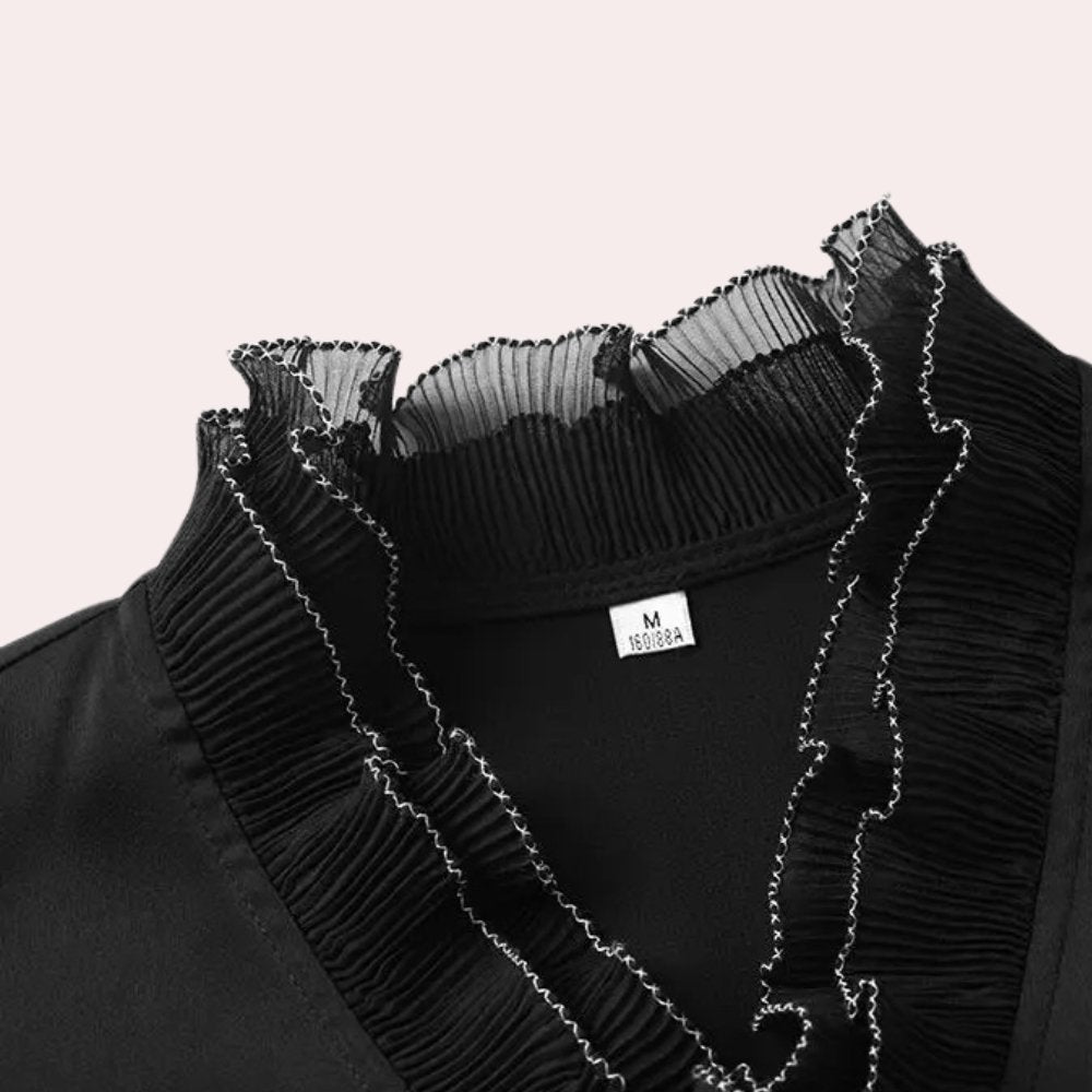 Elegante Bluse mit Rüschensaum für mühelosen Stil