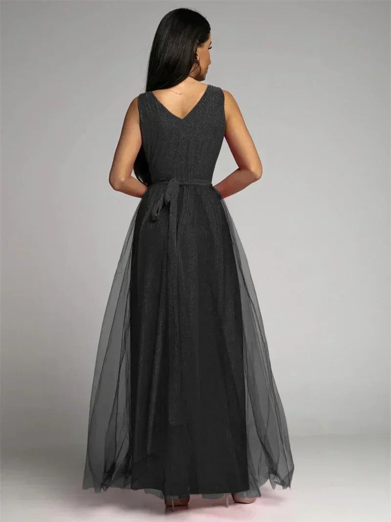 Elegantes V-Ausschnitt Kleid