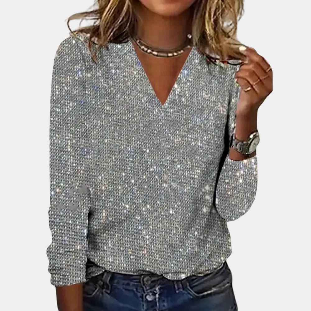 Glitzerndes Pailletten-Top für einen glanzvollen Abend
