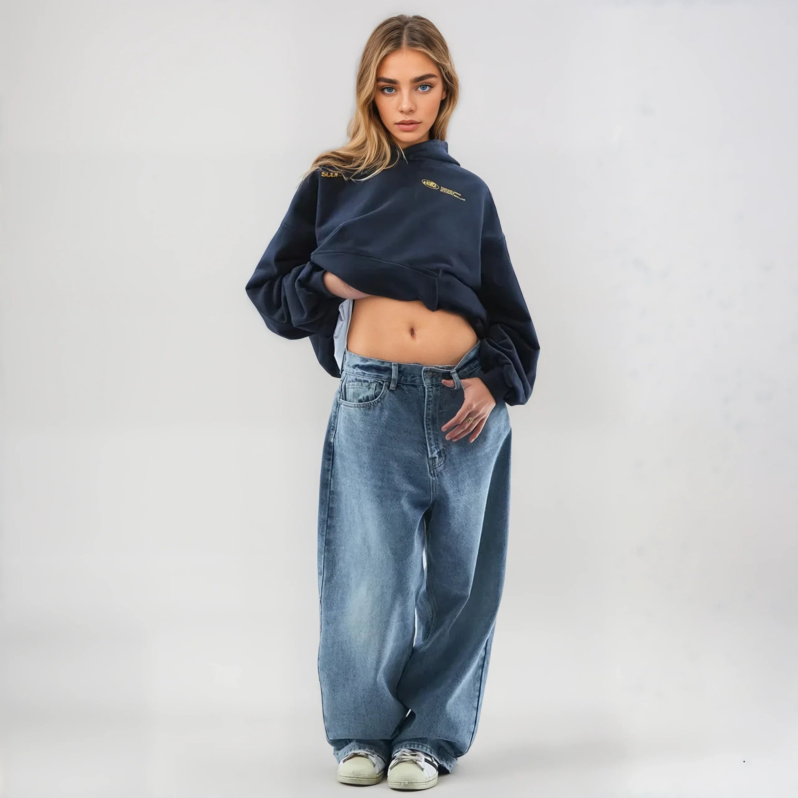 Damen-Hoodie – Oversized-Kapuze – Weicher Stoff – Entspannte Passform