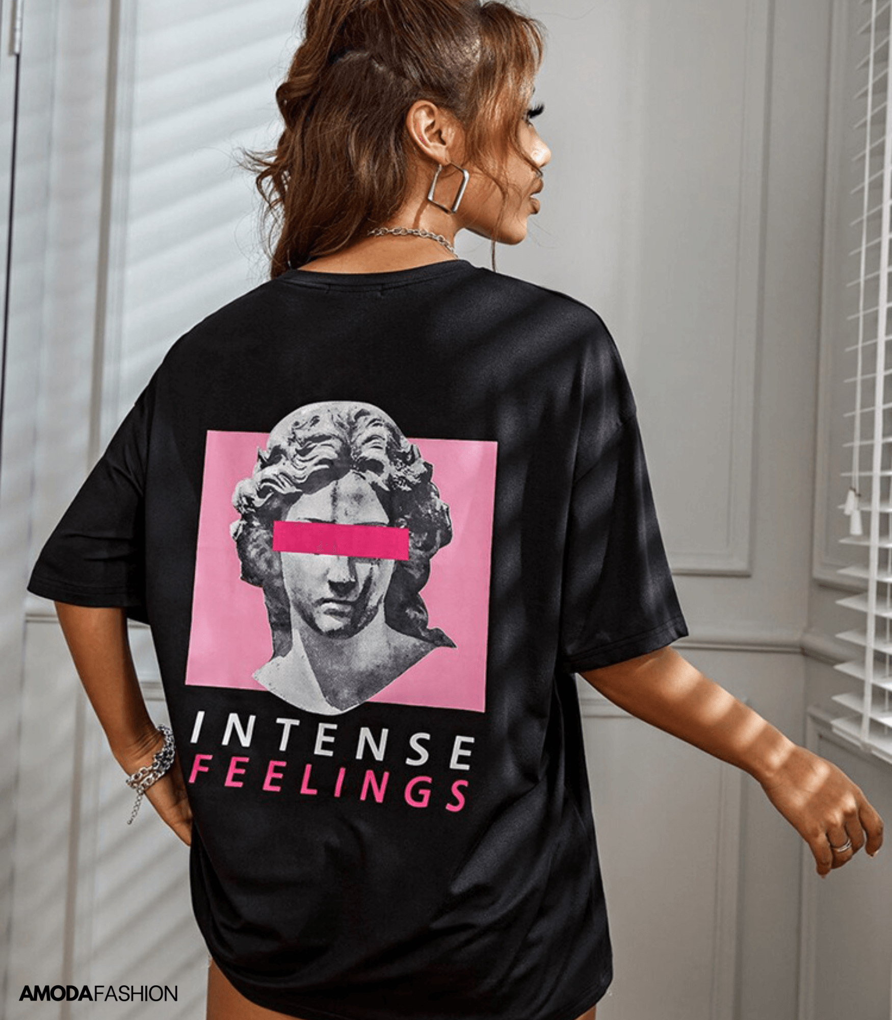 Damen-T-Shirt – Design auf der Rückseite – Leichte Baumwolle – Vielseitiger Stil