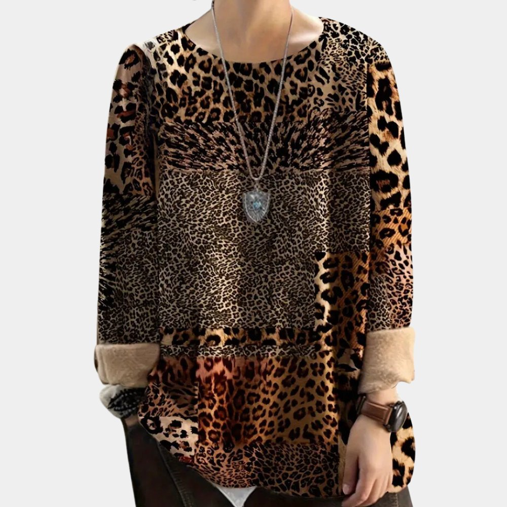 Leopardenmuster Langarmshirt für ultimativen Stil und Komfort