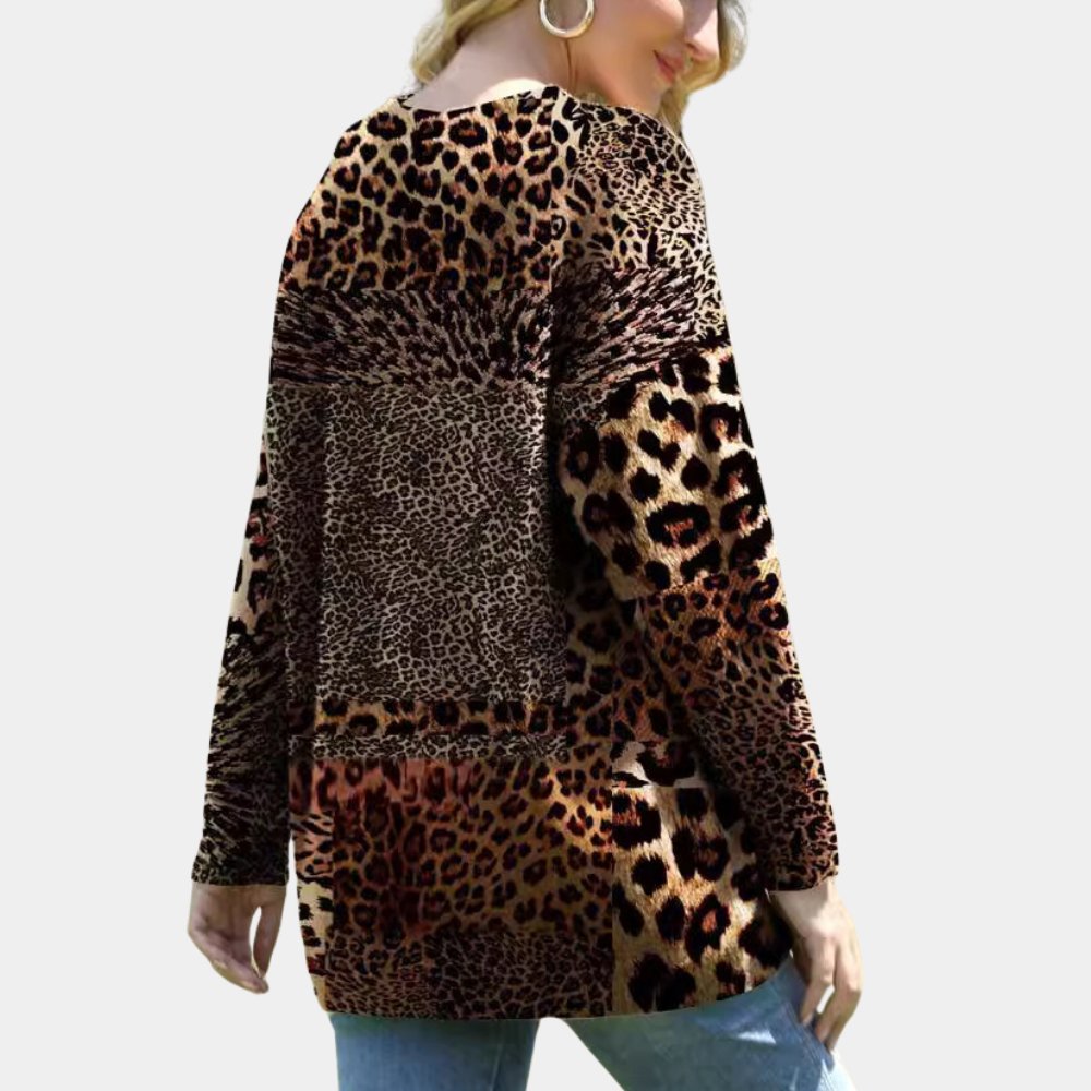 Leopardenmuster Langarmshirt für ultimativen Stil und Komfort