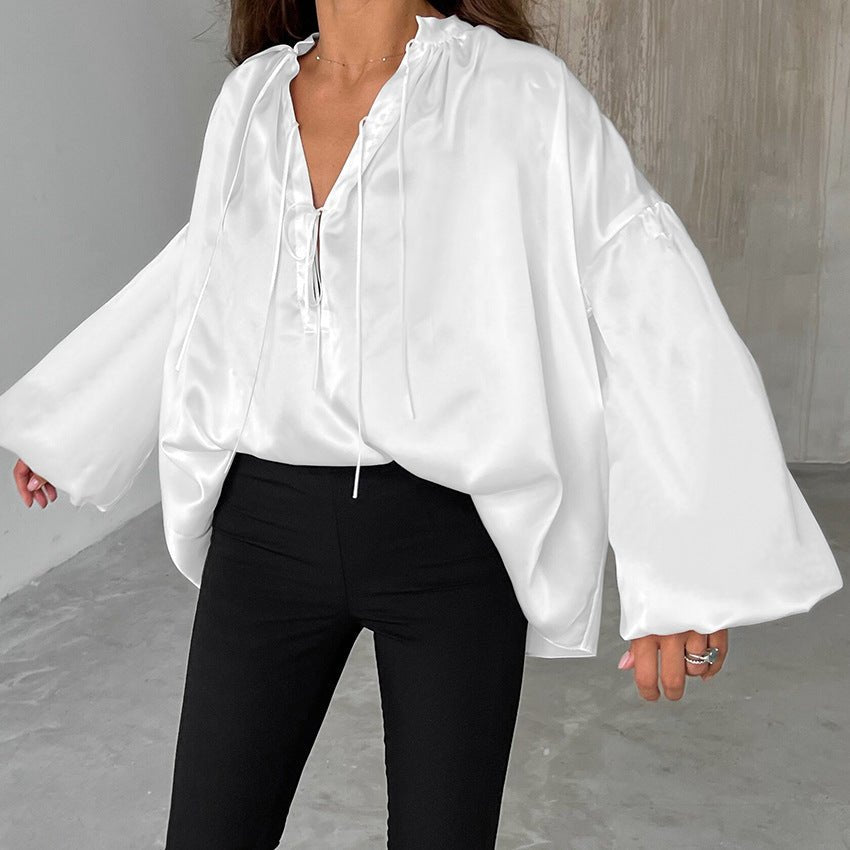 Luxuriöse Satinbluse für mühelose Eleganz