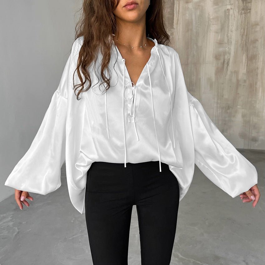Luxuriöse Satinbluse für mühelose Eleganz