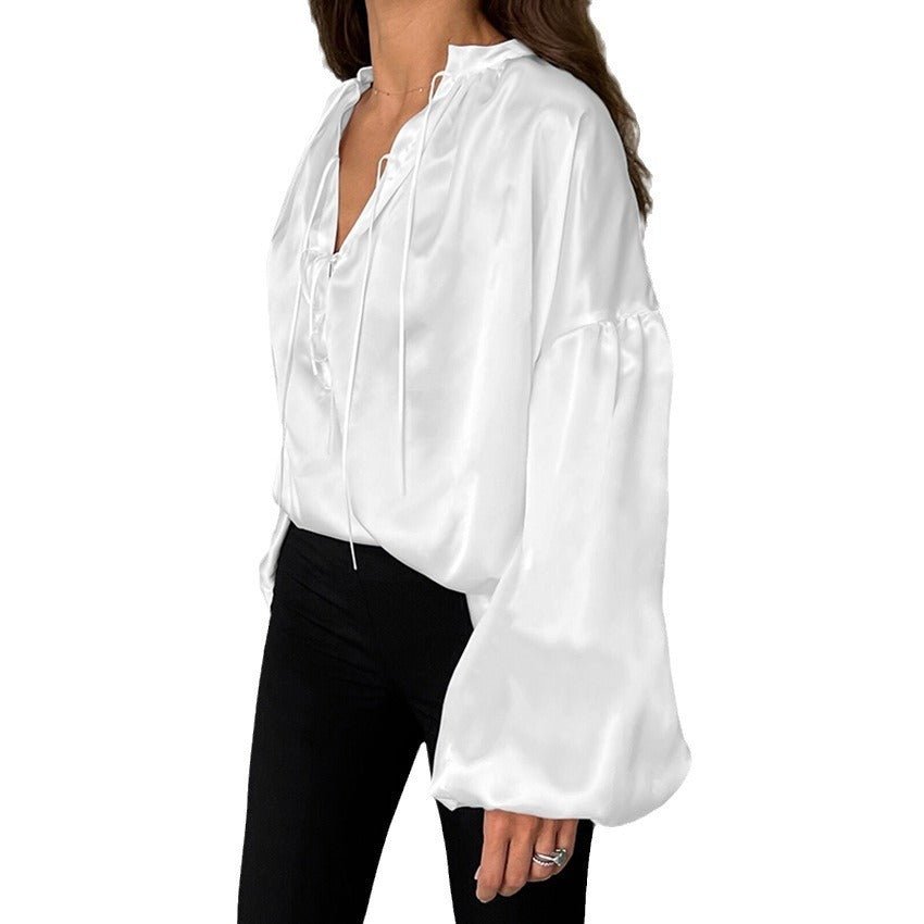 Luxuriöse Satinbluse für mühelose Eleganz
