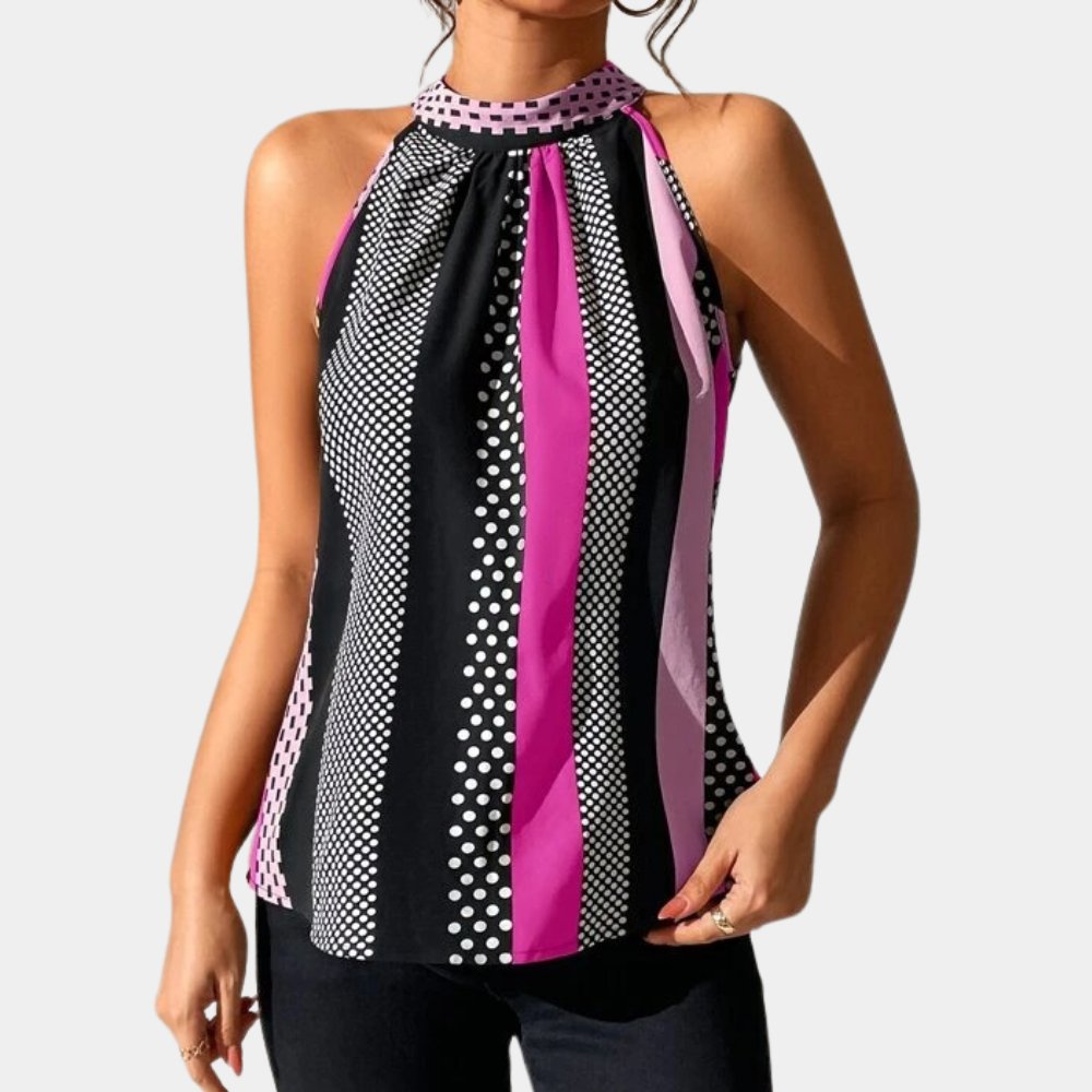 Schickes gemustertes Crop-Top für mühelose Sommer-Outfits