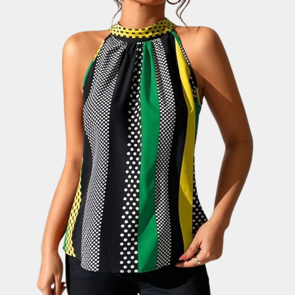 Schickes gemustertes Crop-Top für mühelose Sommer-Outfits