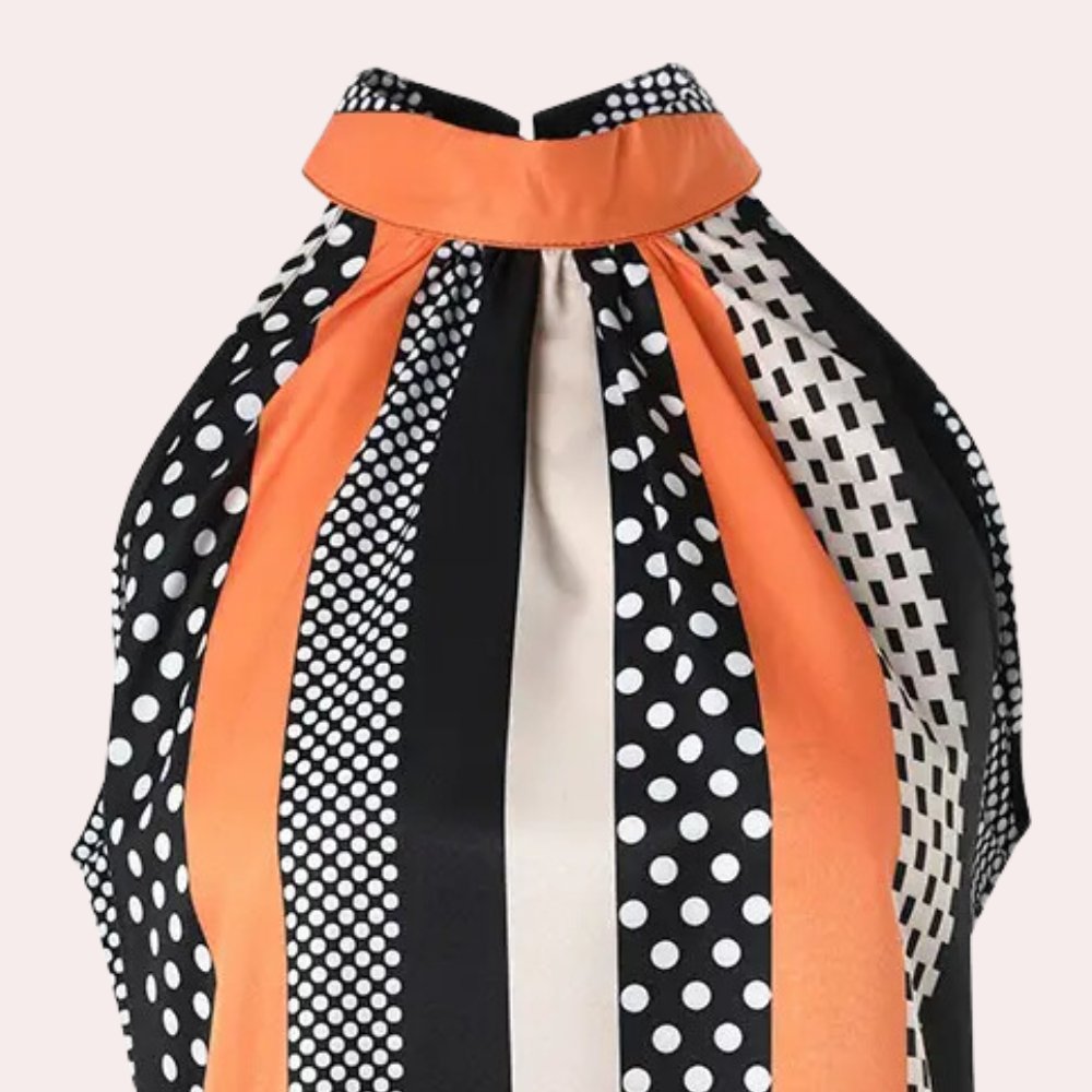 Schickes gemustertes Crop-Top für mühelose Sommer-Outfits