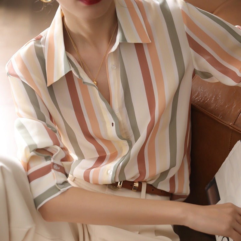 Stylisches gestreiftes Shirt-Oberteil für den Alltag