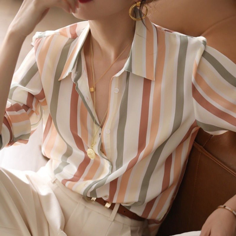 Stylisches gestreiftes Shirt-Oberteil für den Alltag