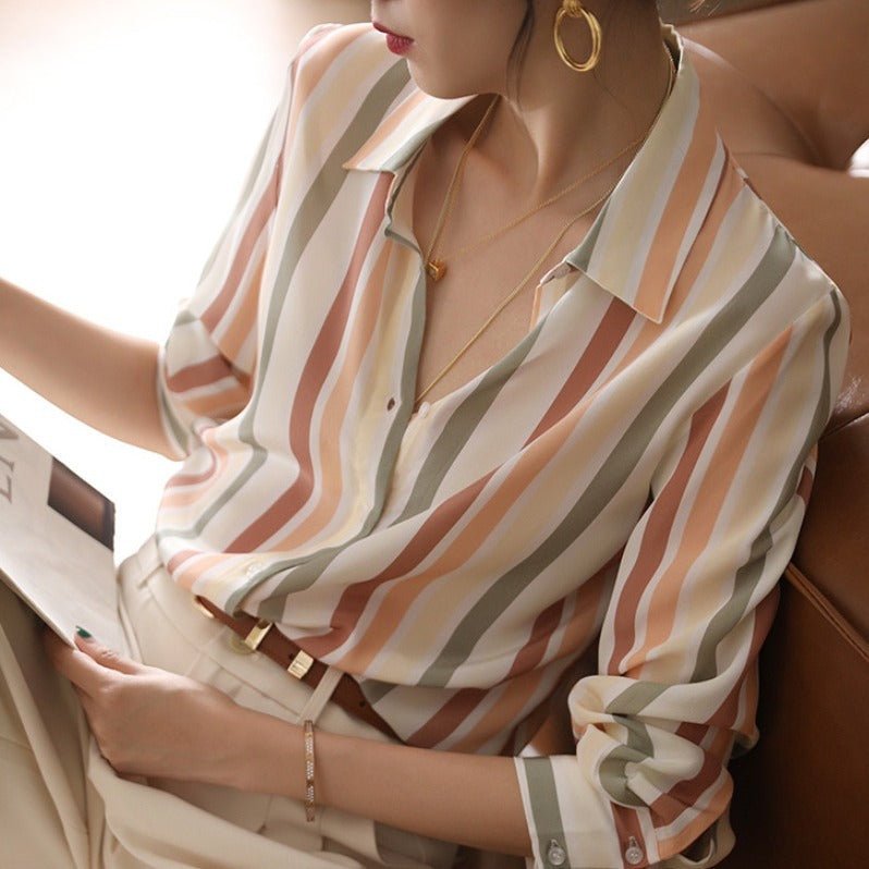 Stylisches gestreiftes Shirt-Oberteil für den Alltag
