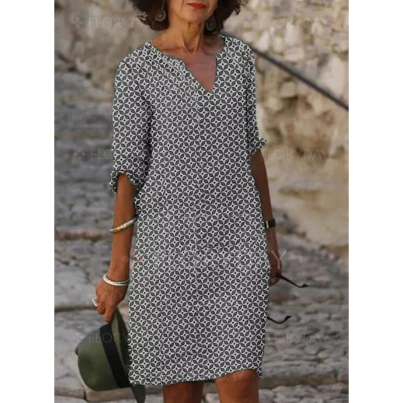Sommerkleid für Damen – Leichter Stoff – Lockere Passform – Midi-Länge