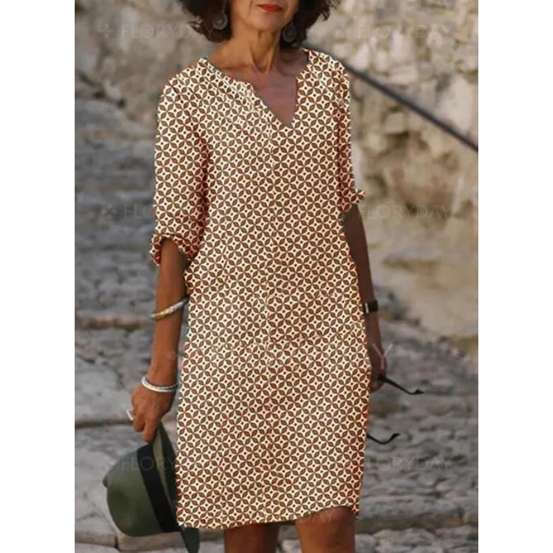 Sommerkleid für Damen – Leichter Stoff – Lockere Passform – Midi-Länge