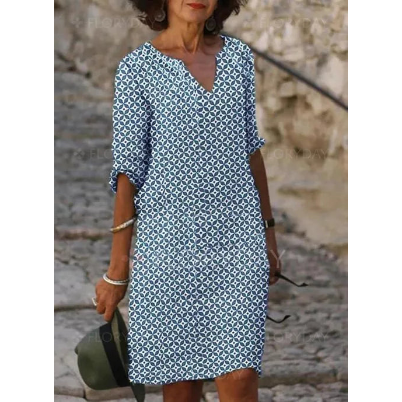 Sommerkleid für Damen – Leichter Stoff – Lockere Passform – Midi-Länge