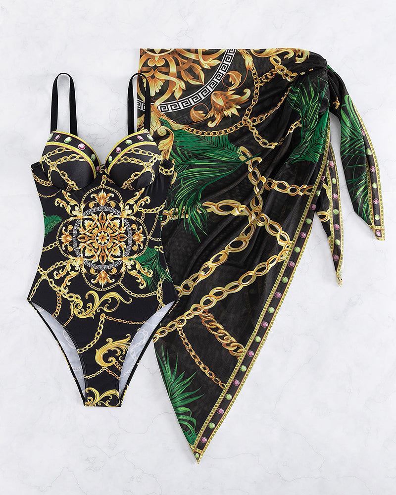 Einteiliges Set für Damen – Verstärkt den Busen – Einzigartige Akzente – Bequeme Passform