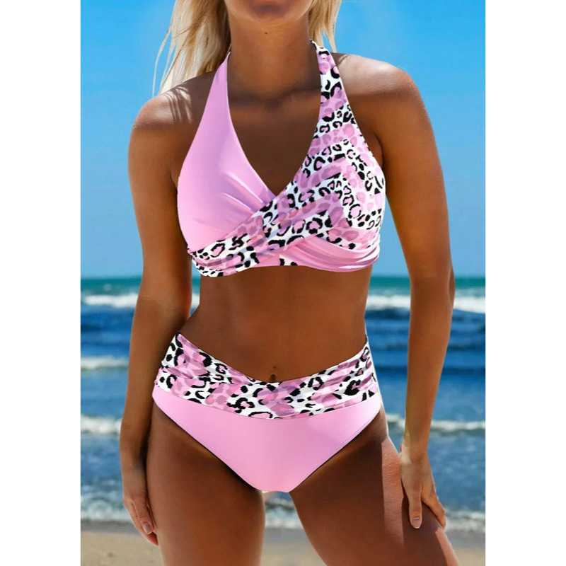 Frauenbikiniset - stilvolles Schnittpunktmuster - Entwurfseffekt - Streikende Farben