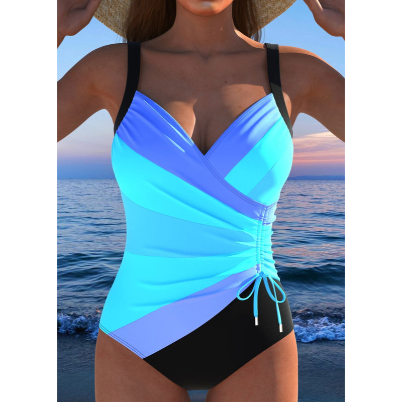 Damen-Badeanzug – Schlanke Passform – Lebhaftes Muster – Weiche Cup-Stütze