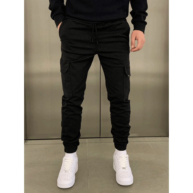 Jogginghose für Herren – Cargo-Stil – Atmungsaktives Material – Verstellbare Passform