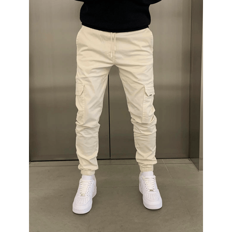 Jogginghose für Herren – Cargo-Stil – Atmungsaktives Material – Verstellbare Passform