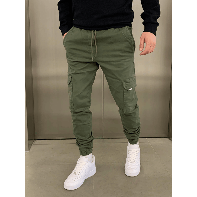 Jogginghose für Herren – Cargo-Stil – Atmungsaktives Material – Verstellbare Passform