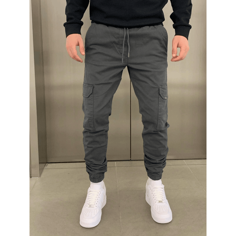 Jogginghose für Herren – Cargo-Stil – Atmungsaktives Material – Verstellbare Passform