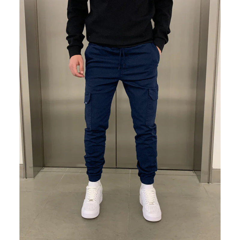 Jogginghose für Herren – Cargo-Stil – Atmungsaktives Material – Verstellbare Passform