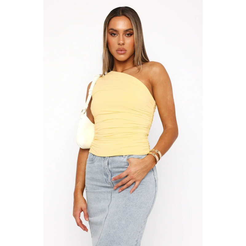 Damenoberteil – Ein Schulter – Elegante Passform – Asymmetrisches Design