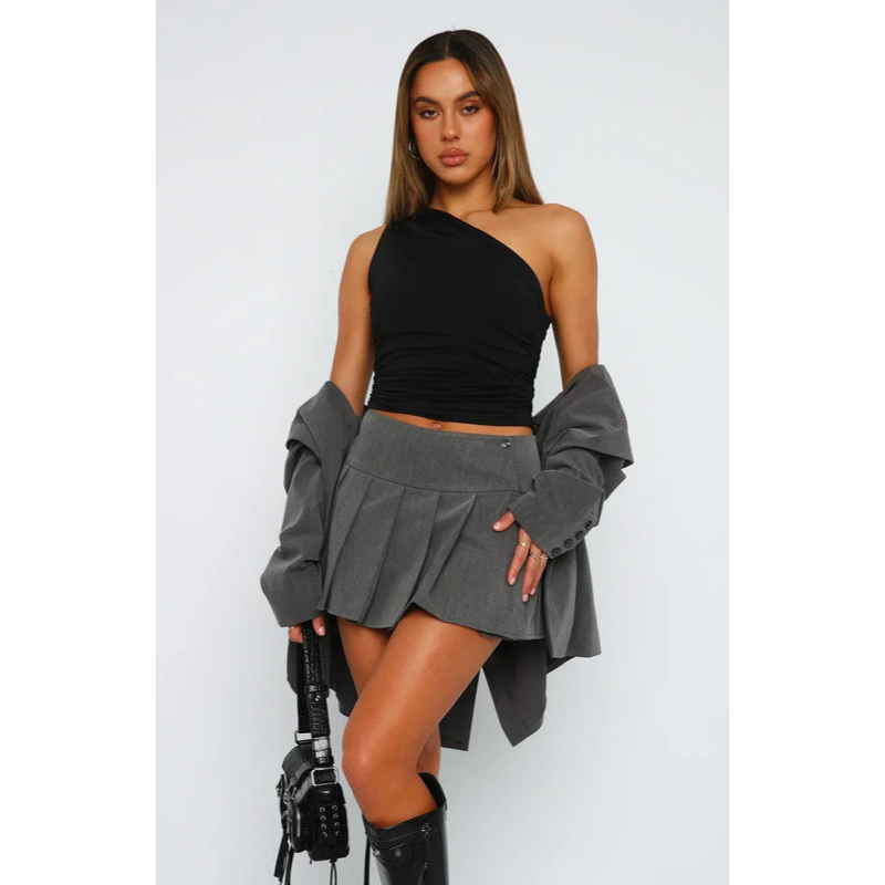 Damenoberteil – Ein Schulter – Elegante Passform – Asymmetrisches Design