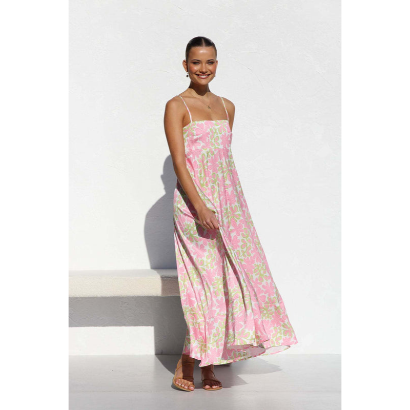 Maxikleid für Damen – Feine Träger – Bequeme Passform – Luftiges Tragegefühl