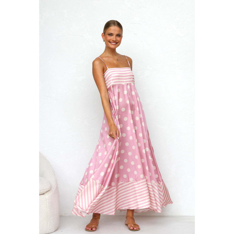 Maxikleid für Damen – Feine Träger – Bequeme Passform – Luftiges Tragegefühl