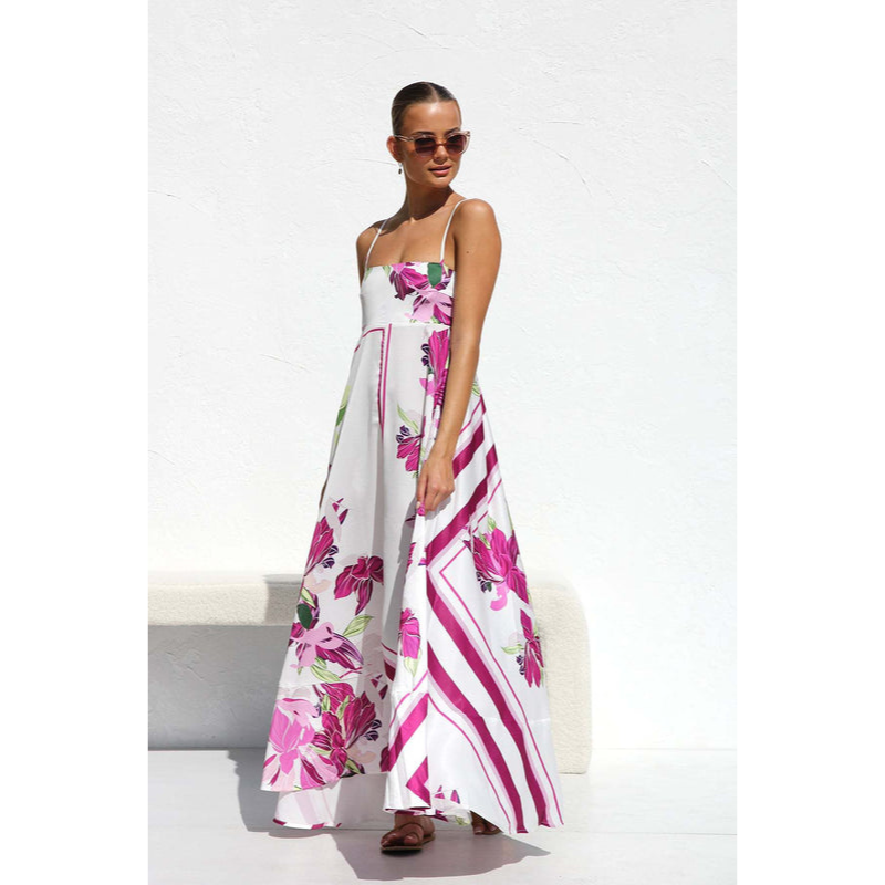 Maxikleid für Damen – Feine Träger – Bequeme Passform – Luftiges Tragegefühl