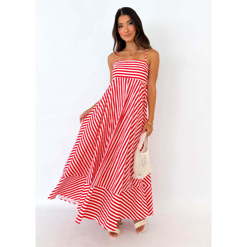 Maxikleid für Damen – Feine Träger – Bequeme Passform – Luftiges Tragegefühl