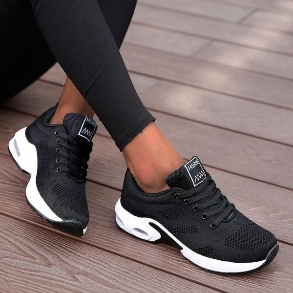Orthopädische Sneakers für Damen – 4 cm Absatz – Linderung bei Fußschmerzen – Atmungsaktives Material
